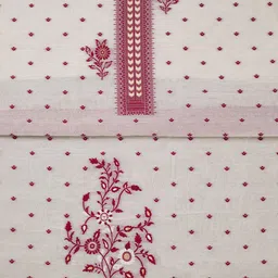 Koskii Floral Woven Design Linen Unstitched Dress Material image 5