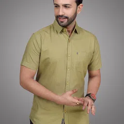 D Finish Smart Spread Collar Oxford Cotton Casual Shirt-picture-22