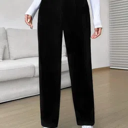 BAESD Women Relaxed Straight Leg High-Rise Trousers-picture-24