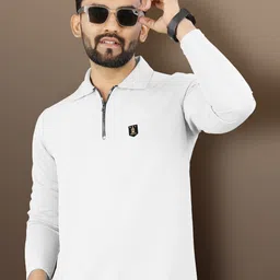 VeBNoR Men Solid Polo Collar Slim Fit T-shirt-picture-39