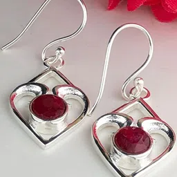 Zhupuk Silver-Plated Brass Crystals Drop Earrings-picture-19