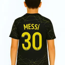 dostitch Boys Typography Lionel Messi Printed Dri-FIT Jersey T-shirt-picture-39