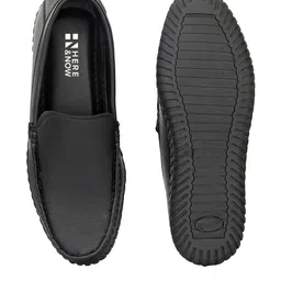 HERE&NOW Men Black Slip-On Round Toe Formal Shoes image 2