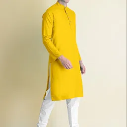 KRUDHA Men Thread Work Kurta image 3