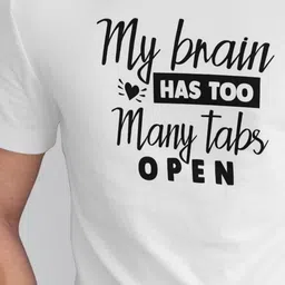 Seekbuylove Typography Printed Round Neck Short Sleeves Regular Fit Cotton T-shirt image 5