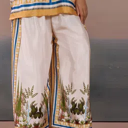 LABEL AARNA Women Palmscape Silk Crepe with Digital Print Co-ord Set image 4