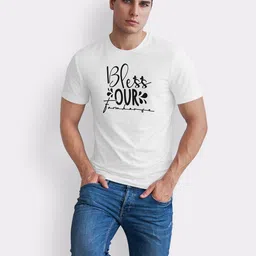Seekbuylove Men Bio Finish Typography Printed Round Neck Pure Cotton T-shirt image 5