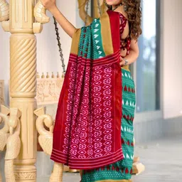 NIKATT Ethnic Motifs Printed Pure Cotton Block Print Saree image 5