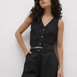 The Roadster Life Co. Pure Cotton Waistcoat with Wide Leg Trousers-picture-21