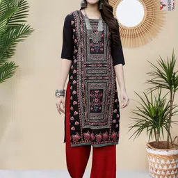 HERE&NOW Women Pack Of 2 Floral Printed Straight Kurtas-picture-13