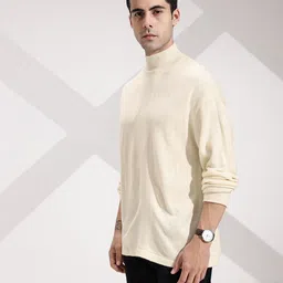 INVICTUS Solid High Neck Pullover Sweater image 2
