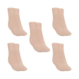 MUKHAKSH Men Pack of 5 Pure Cotton Ankle-Length Socks-image-38