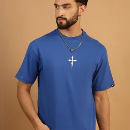 grage Oversized Graphic Blue T-Shirt image 1