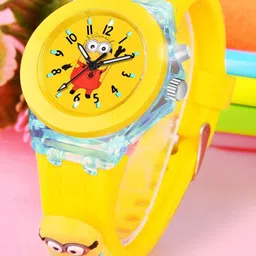 PAPIO Kids Printed Dial & Straps Analogue Watch KD-038 YELLOW MINION image 5