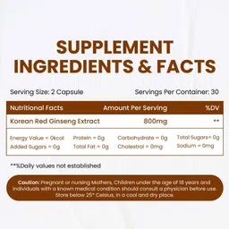 vlado's himalayan organics Korean Red Ginseng 1000mg image 2