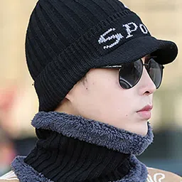 YOUSTYLO Unisex Printed Woollen Beanie image 5