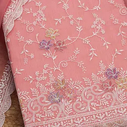 Soch Embroidered Silk Chiffon Unstitched Dress Material image 3