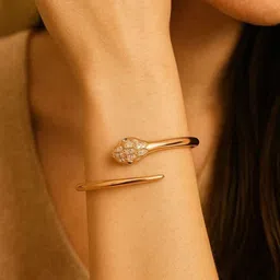 KRcreation Stainless Steel Gold-Plated Cuff Bracelet-picture-15