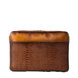 El'Curio Men Textured Leather Laptop Bag image 4