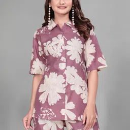 VenderVilla Printed Shirt Collar Shirt With Printed Trousers Co-Ords image 3