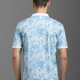 Louis Philippe Sport Men Floral Printed Polo Collar T-shirt image 4
