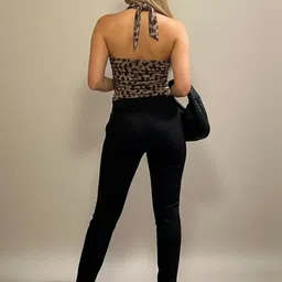 bebe Animal Print Choker Neck Tube Top image 2