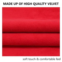 Yellow Weaves Red Set of 3 Velvet Square Cushion Covers image 4