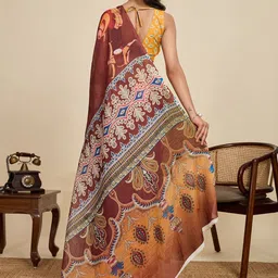 all about you Ethnic Motifs Printed Saree with Blouse Piece image 2