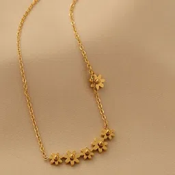 MYKI Gold-Plated Stainless Steel Floral Necklace image 4