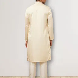 PulseIQ Men Ethnic Motifs Printed Cotton Straight Kurta image 3