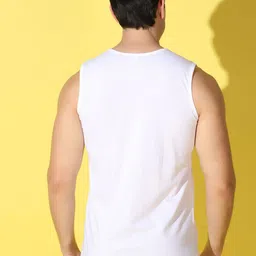 WOOSTRO Pack Of 2 Printed Super Combed Cotton Gym Vests VWS26(HARD WHITE)(RUN PEACOCK) image 5