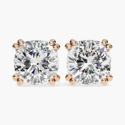 VALANOVA BIS Hallmark 18 Kt Rose Gold Diamond Studded Earrings - 1.31 g-picture-20