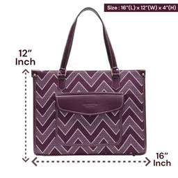 Pramadda Pure Luxury Ethnic Motifs Printed Structured Tote Bag image 4
