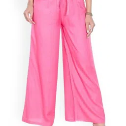 SRISARAS Women Mid-Rise Cotton Parallel Trousers-image-38