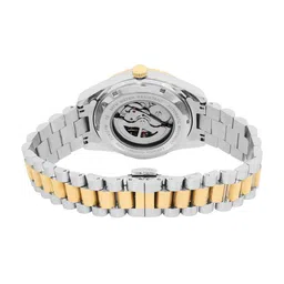 French Connection Men Skeleton Dial & Stainless Steel Bracelet Style Straps Analogue Automatic Watch image 2
