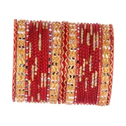 Shiv Jewels Set Of 2 Zircon Studded Bangles-image-12