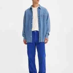 levi's Men's Blue Loose Fit Trousers-picture-28