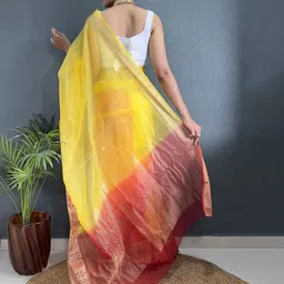 DIVASTRI Woven Design Zari Organza Kanjeevaram Saree image 3