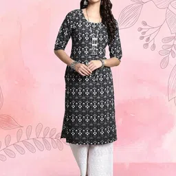 Ethnic basket Women Pack Of 2 Multicoloured Crepe Kurtas image 4