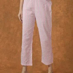 ETC X D To D Life Style Women Striped Cotton Regular Fit Mid-Rise Trousers-picture-22