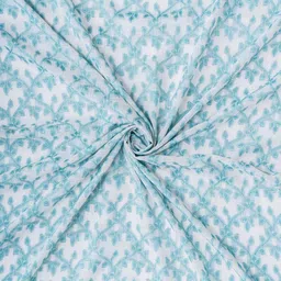 Parda Online Turquoise Blue Set of 4 Sheer Door Curtain image 5