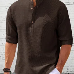 eyebogler Men Self Design Cotton Blend Straight Kurta-picture-15
