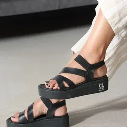 Carlton London sports Strappy Open Toe Flatform Heels image 4