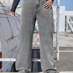 SAKIA Women Jean Boyfriend Fit High-Rise Light Fade Stretchable Jeans-image-13