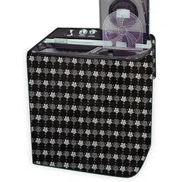 The Furnishing Tree Coffee Brown PVC Washing Machine Covers image 5