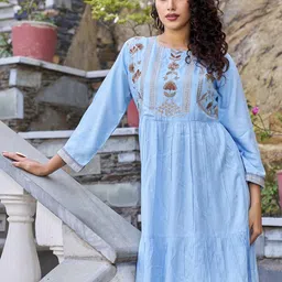 Puretouch Embroidered A-Line Dress-picture-14