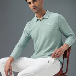 Technosport Men Brand Logo Polo Collar Anti Static Slim Fit T-shirt-picture-19