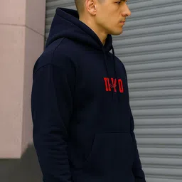 JUMPCUTS Men Printed Hooded Sweatshirt image 3