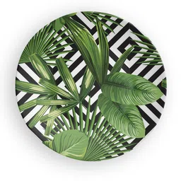 quirk india Multicolour Ceramic Banana Leaves Decorative Wall Plate image 2
