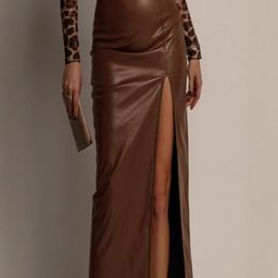 bebe Straight Midi Slit Skirt-picture-13